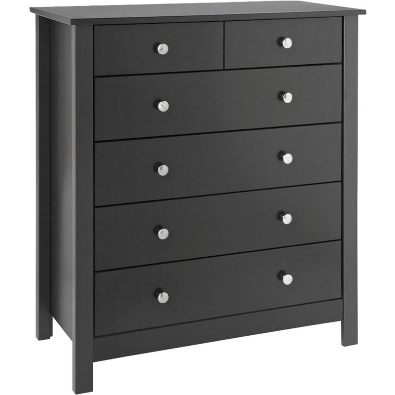 Florence Black 4+2 Drawer Chest