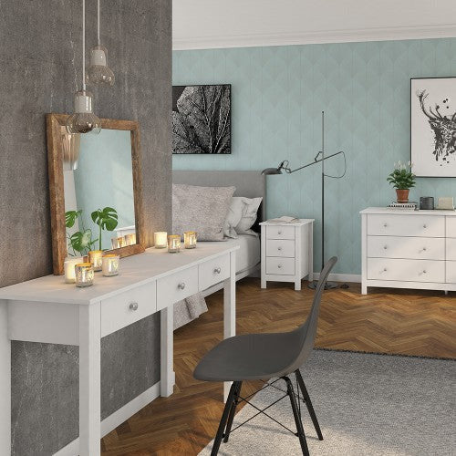 Florence White 3 Drawer Dressing Table