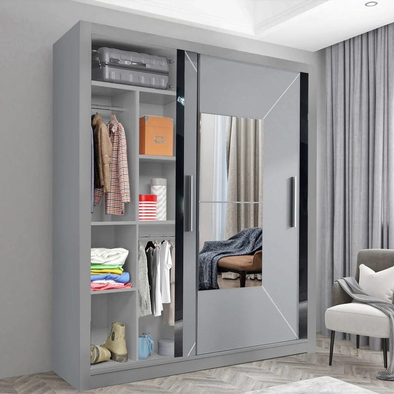 Massapequa Sliding Wardrobe - Black