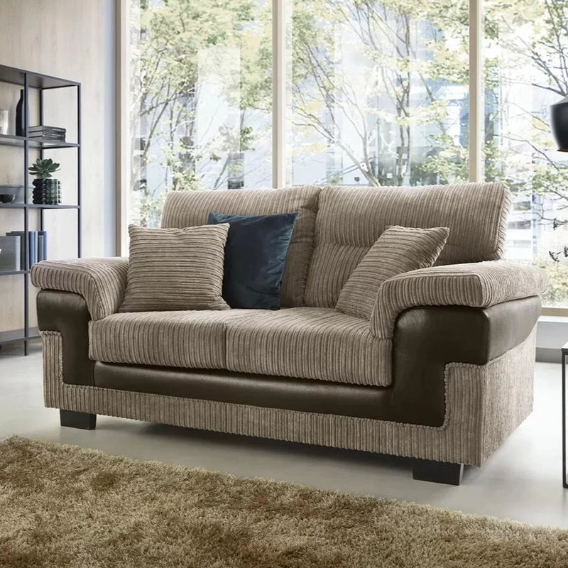 Samson Corded Fabric Corner Sofa Set