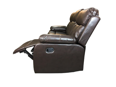 VANCOUVER Recliner 3 Seat Sofa in Leather Air - Chocolate