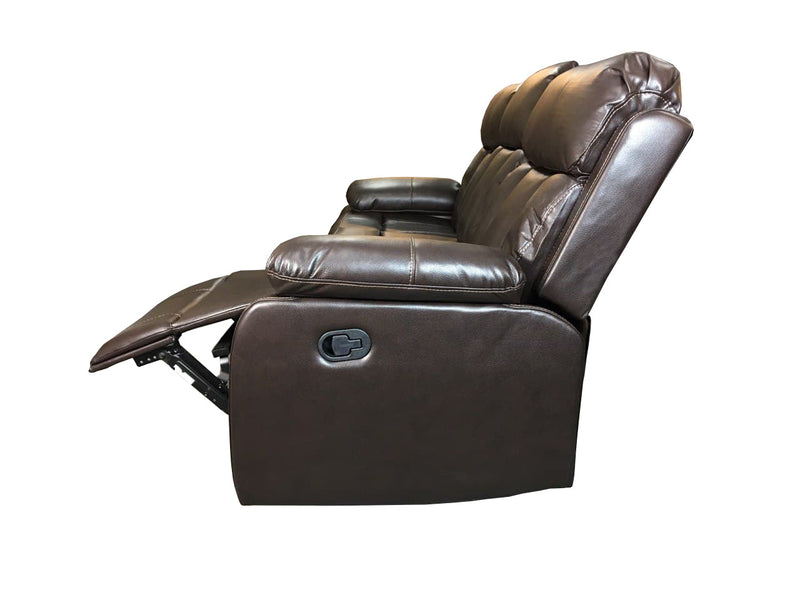 VANCOUVER Recliner 3 Seat Sofa in Leather Air - Chocolate