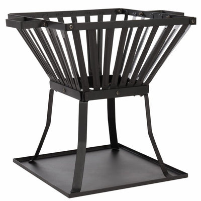 RedFire Fire Basket Denver Black Steel 39x39 cm 85015