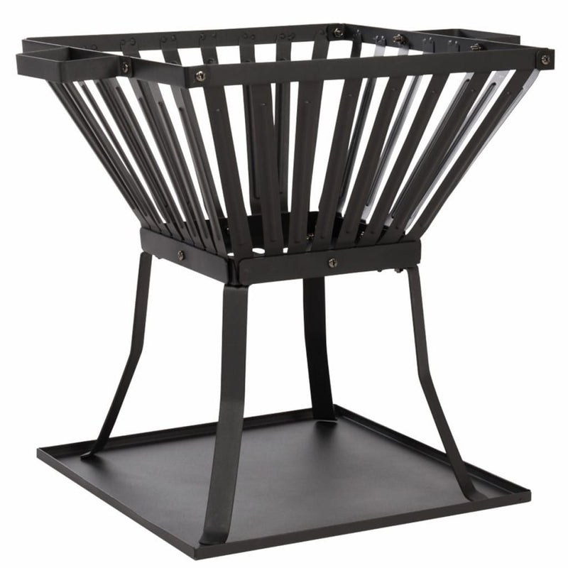 RedFire Fire Basket Denver Black Steel 39x39 cm 85015