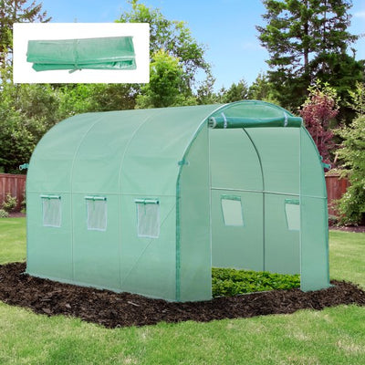 10x7 Ft. Greenhouse Replacement CoveR W/ Windows Door