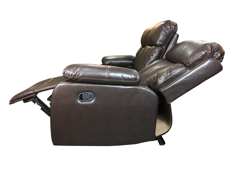 VANCOUVER Recliner 3 Seat Sofa in Leather Air - Chocolate