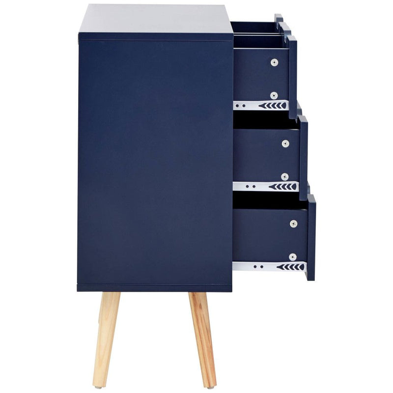 Nyborg Scandi Style 4 Drawers Chest of Drawer  Blue