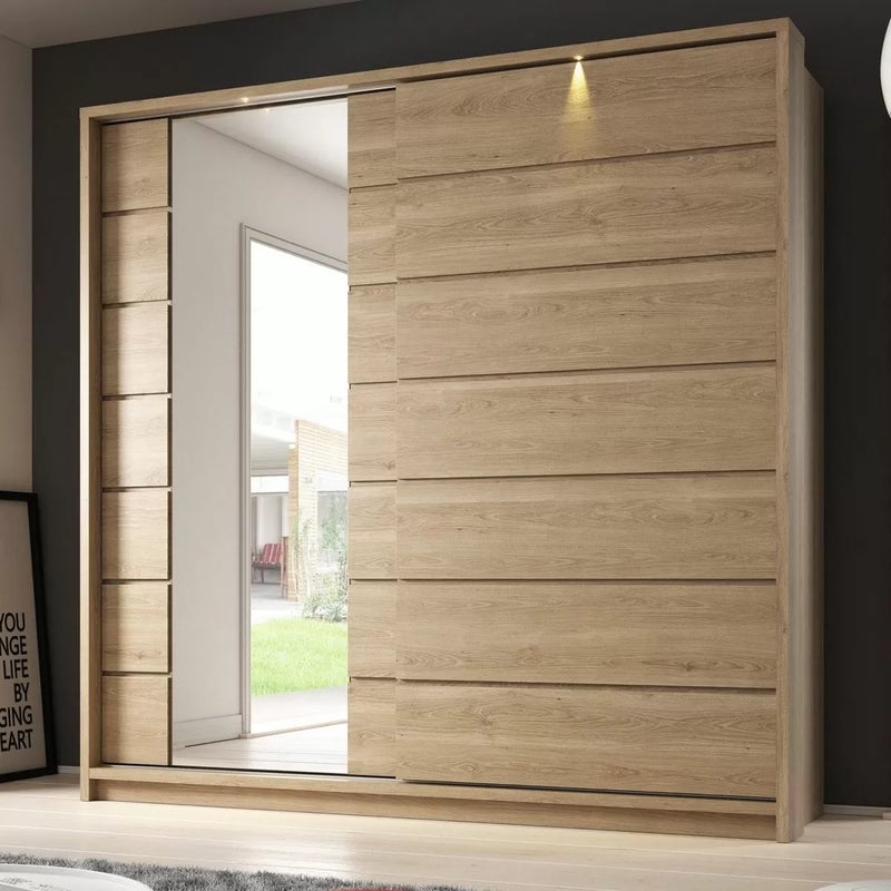 Artisan XV 2-Door Sliding Wardrobe 220cm - Shetland Oak