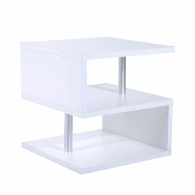 S-Shape Cube Side Table - Black or White