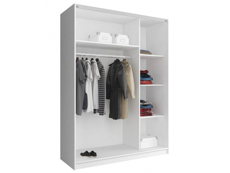 Micah 02 Sliding Door Wardrobe 150cm - White