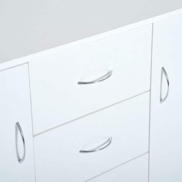 120Wx40Dx90H Cm Drawer Cabinet - White