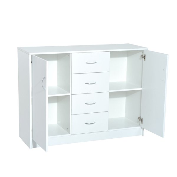 120Wx40Dx90H Cm Drawer Cabinet - White