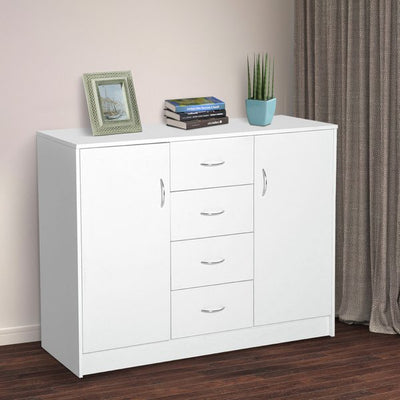 120Wx40Dx90H Cm Drawer Cabinet - White