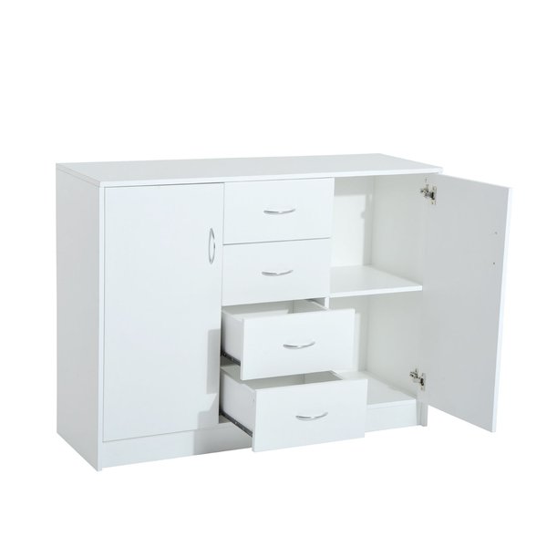 120Wx40Dx90H Cm Drawer Cabinet - White