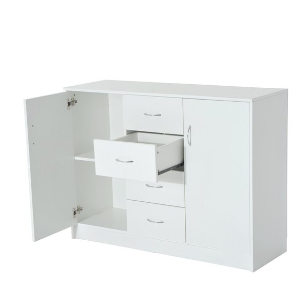 120Wx40Dx90H Cm Drawer Cabinet - White