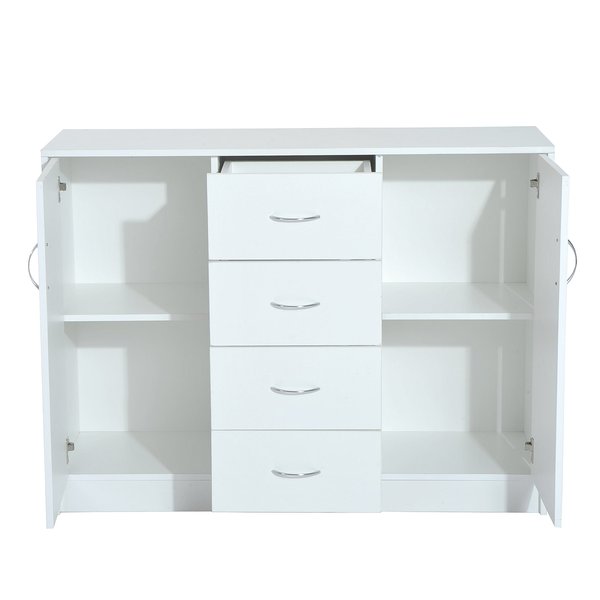 120Wx40Dx90H Cm Drawer Cabinet - White