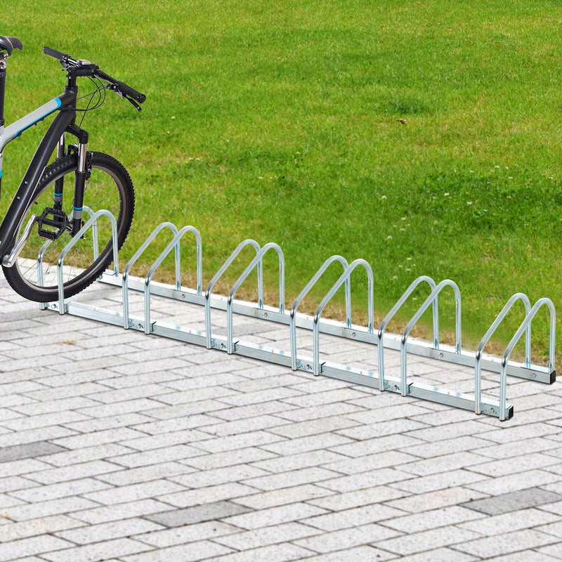 HOMCOM Bike Stand Parking Rack Floor or Wall Mount Bicycle Cycle Storage Locking Stand