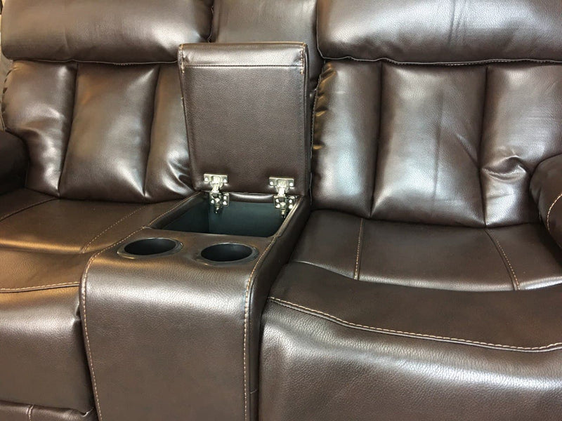 VANCOUVER Recliner 2 Seat Sofa in Leather Air - Chocolate