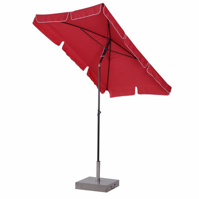 Rectangular Aluminium Sun Parasol Umbrella - Grey or Red