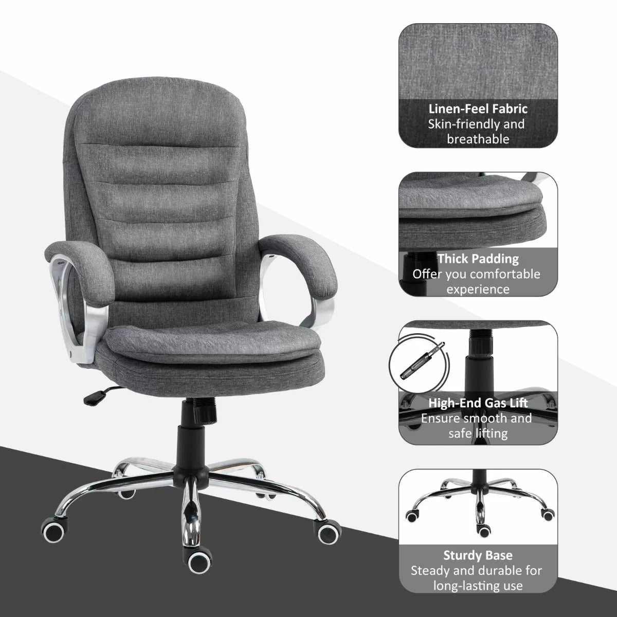 Office chair best sale with extra padding