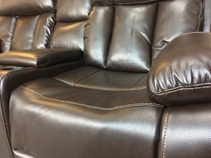 VANCOUVER Recliner 2 Seat Sofa in Leather Air - Chocolate