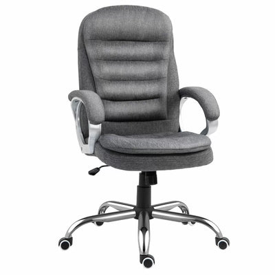 Silla de oficina ergonómica, giratoria y acolchada, estilo ejecutivo, 2 colores