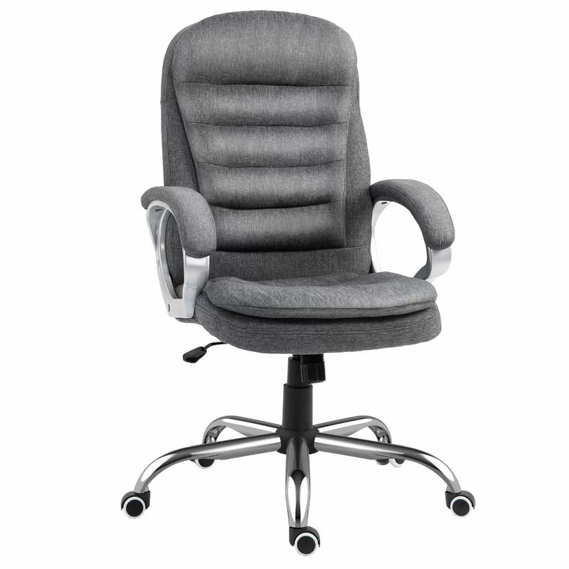 Silla de oficina ergonómica, giratoria y acolchada, estilo ejecutivo, 2 colores