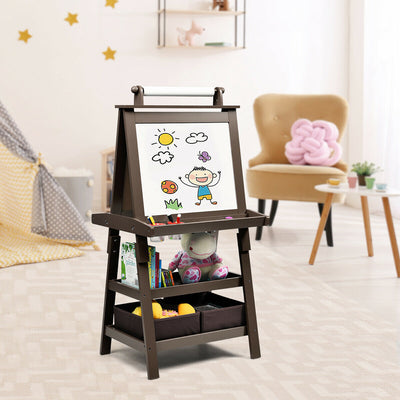 Children's Double-Sided Art Easel with Paper Roll