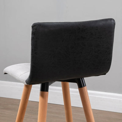 Set Of 2 Armless Upholstered  Bar Stool - Grey