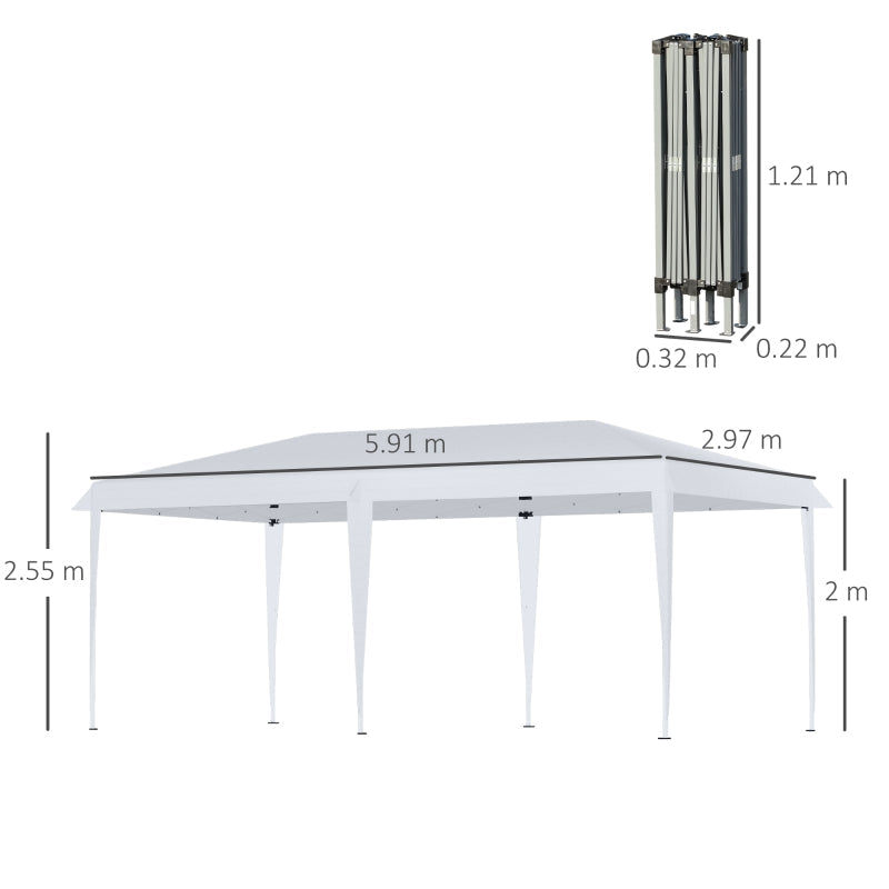 Pop Up Gazebo Folding Canopy W/ Carrying Bag  - White