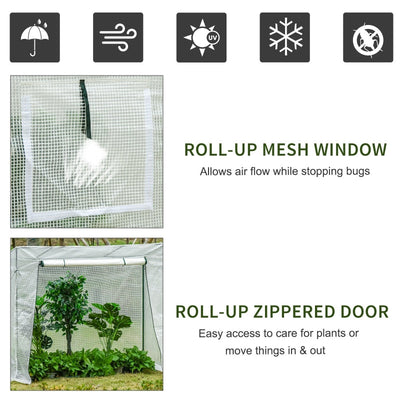 200x77x170cm Walk-in Garden Greenhouse Tomato Plant Durable Frame