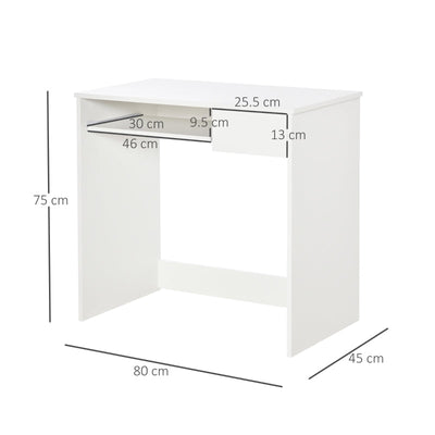 Compact Computer Table With Keyboard Tray Drawer Study Office Work Writing Desk