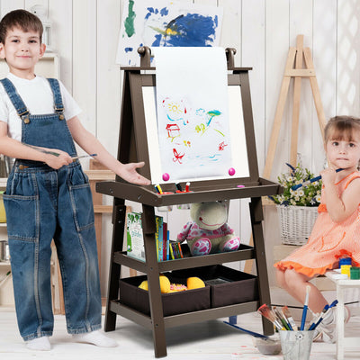 Children's Double-Sided Art Easel with Paper Roll