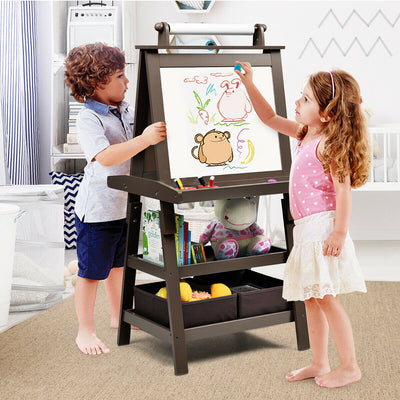 Children's Double-Sided Art Easel with Paper Roll