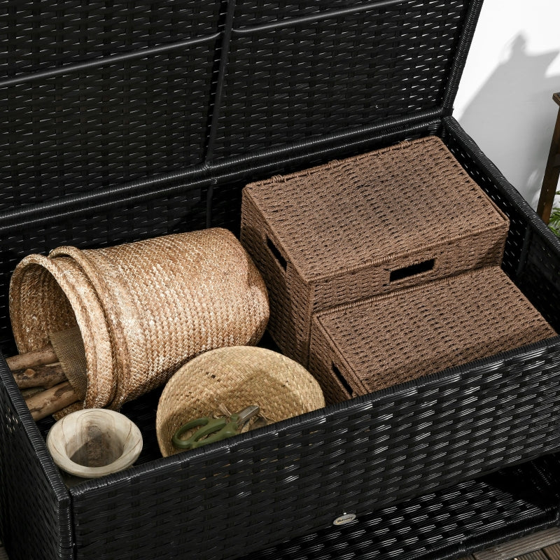 Black rattan storage best sale baskets