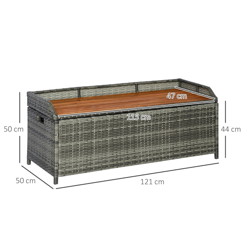 Resin wicker 2024 storage bench