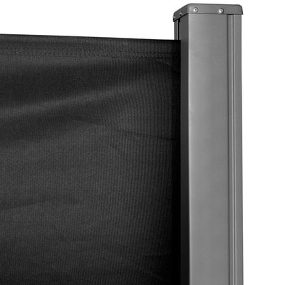 Retractable Side Awning Screen Fence Patio Garden Wall Balcony- Black