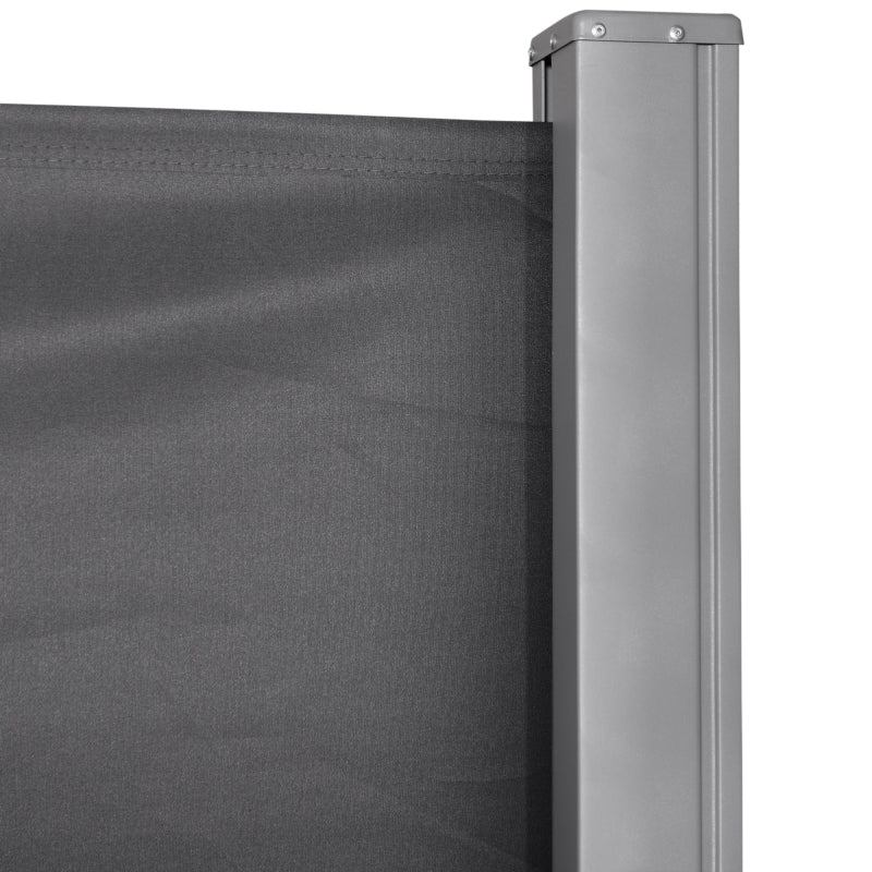 Retractable Side Awning Screen Fence Patio Garden Wall Balcony- Grey