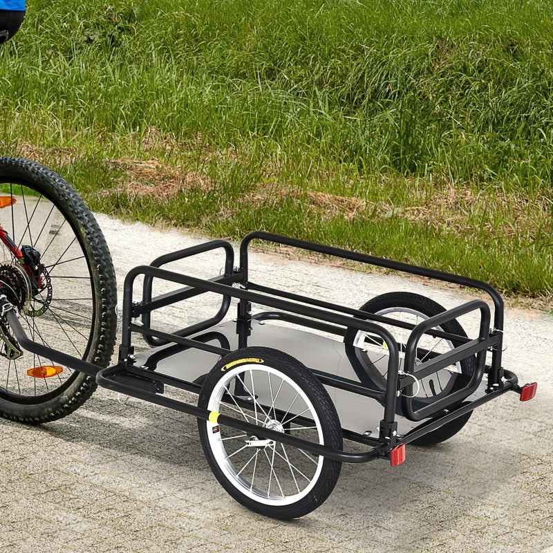 HOMCOM Bike Cargo Trailer - Black