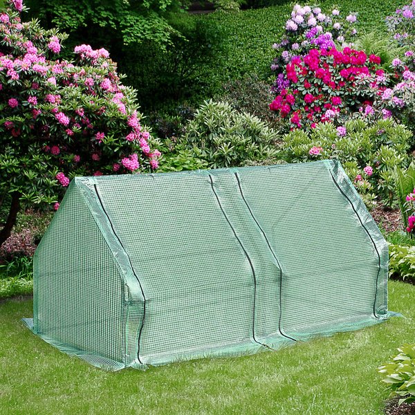 180x90x90 Cm. Mini PE Grid Cover Steel Frame Greenhouse