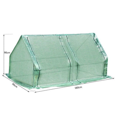 180x90x90 Cm. Mini PE Grid Cover Steel Frame Greenhouse