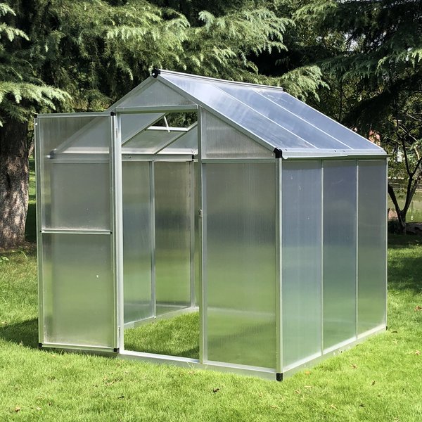 182x183x195cm Clear Polycarbonate Sheet Walk-In Greenhouse