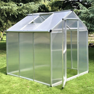 182x183x195cm Clear Polycarbonate Sheet Walk-In Greenhouse