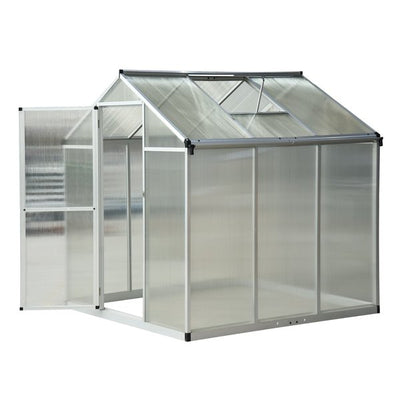 182x183x195cm Clear Polycarbonate Sheet Walk-In Greenhouse