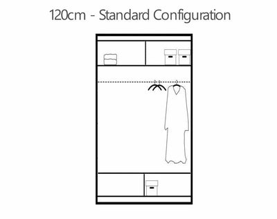 Avanti Sliding Wardrobe - White, Black, Grey