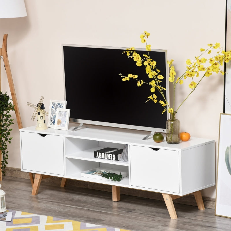 Scandinavian-Style TV Stand - White