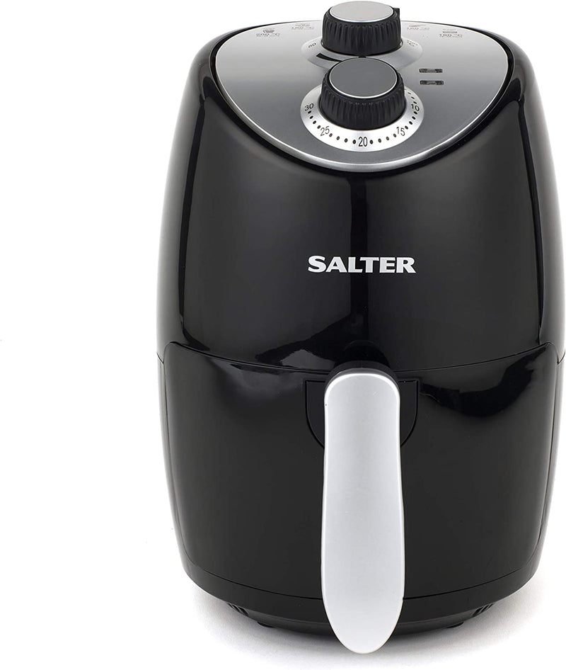 Salter EK2817 Compact 2L Hot Air Fryer with Removable Frying Rack, Adjustable Temperature Control, 30 Minute Timer, 1000 W For Small Family & Students