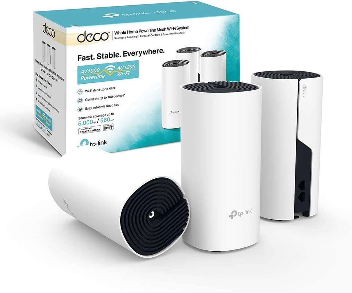  TP-Link Deco Whole Home Mesh WiFi System – Up to 5,500 Sq.ft.  Coverage, WiFi Router/Extender Replacement, Gigabit Ports, Seamless  Roaming, Parental Controls, Works with Alexa(Deco M4 3-Pack) : Electronics