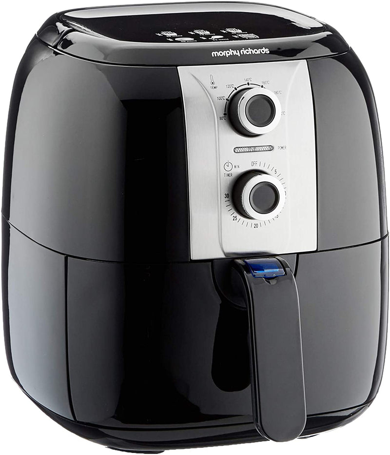 Morphy Richards 480003 Health - Air Fryer, Plastic, 1400 W, 3 Liters, Black