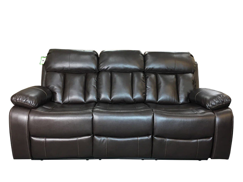 VANCOUVER Recliner 3 Seat Sofa in Leather Air - Chocolate